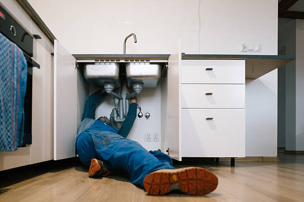Professional Emergency Plumber technician working in Cantrall, IL